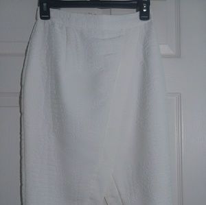White Snake skin Midi Skirt